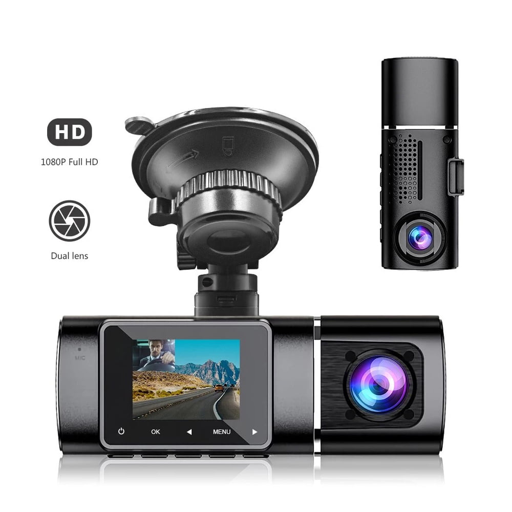 Motion Detection 1080p HD Dashboard Camera 170° Super Wide Angle Loop Recording Front and Rear Dual Lens 4 LCD Screen Car DVR Parking Monitor G-Sensor TGHY Dash Cam