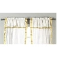 thumbnail image 3 of 2 Panels 2 Tieback-Gypsy Rod Pocket Curtains w Beads Valance White GLD 60W 108L, 3 of 3