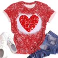 thumbnail image 4 of Plebaso T-Shirts de la Saint-Valentin pour Femmes Imprimé Cœur Tee Tops Décontracté Manches Courtes T-Shirts Femmes P-5TG, 4 of 6