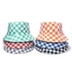 thumbnail image 2 of Fashion Women Spring Summer Cotton Bucket Hats Female Lady Plaid Outdoor Panama Fisherman Cap Hat For Women DropShippingOne Size He Qiyong unisex, 2 of 2