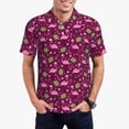 thumbnail image 1 of Balery Festive Flamingos Camisa Polo de Hombre con Estampado, de Manga Corta y Tejido Medio, Camisa Tipo Golf Polo-Large, 1 of 6