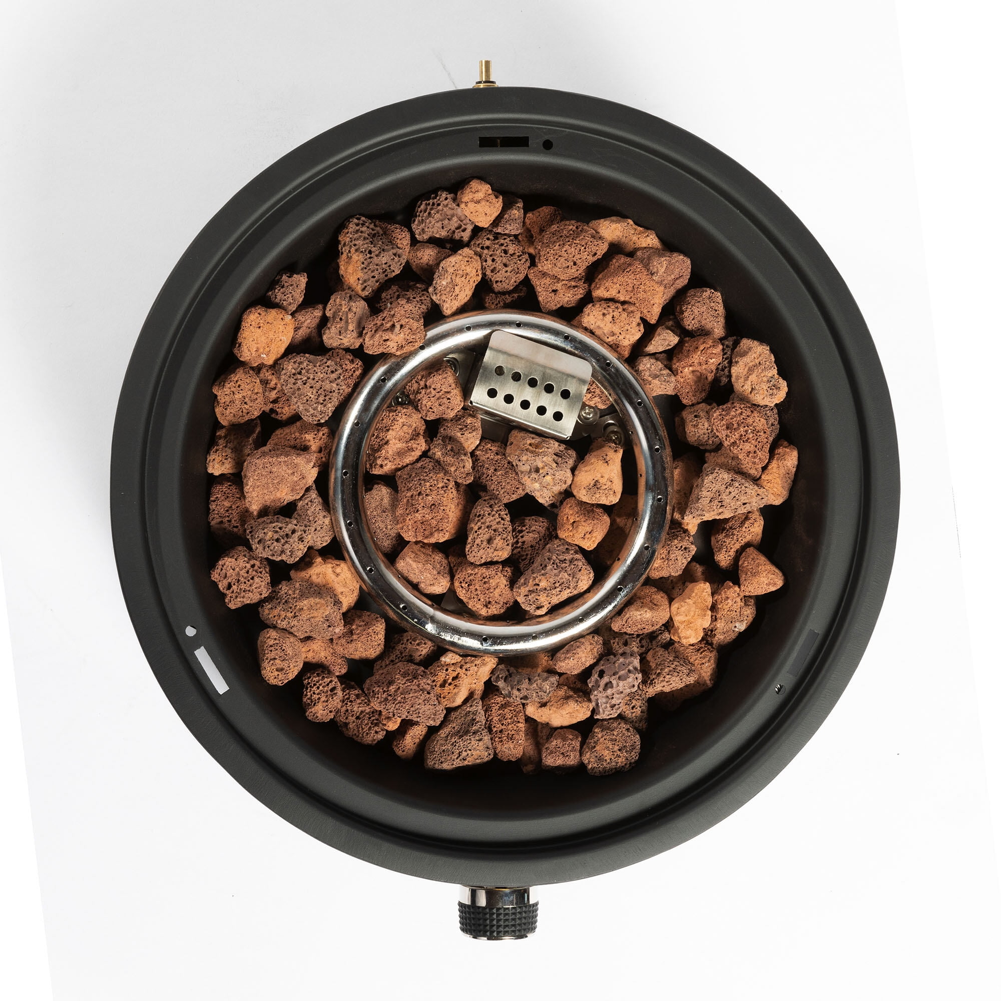 Patio Heater 15" Propane Tabletop Gas Fire, 40000 BTU Round Steel Fire Pit for Outdoor living room Garden Balcony -Black,Outdoor Space Heater