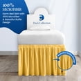 thumbnail image 4 of 30 Inch Drop Length Dorm Room Bed Skirt | Full XL Lightweight Ruffled Ruffled Dorm Bedskirt | College Dorm Bed Skirts | Microfiber Made | Golden Solid, 4 of 7