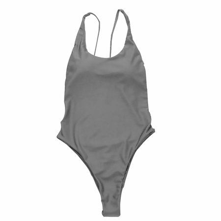 Gray Sexy Swimsuit Skin-Friendly Athletic Swimwear Attractive Beach