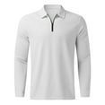 thumbnail image 4 of Mlzmgr Shirts Men 1/4 Zipper Long Sleeve Crewneck Pullover Stretchy Business Casual Tops for Men, 4 of 8