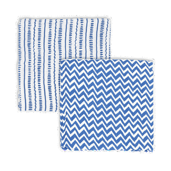 Navy Doodle Swaddle Blanket - Set of Two