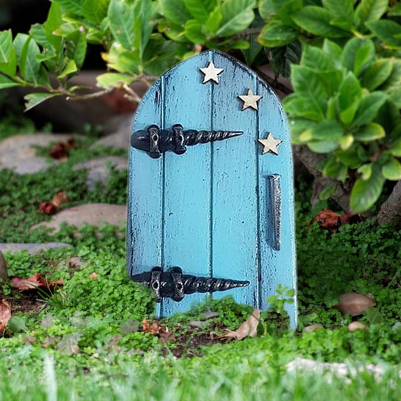 Fufafayo DIY Garden Tree Doors Miniature Door Decoration, Fairy Tale Wooden Gnome Door, Magic Tree Trunk Ornament for Outdoor Yard,KidsCraft Playhouse Accessory for Patio Flower Bed