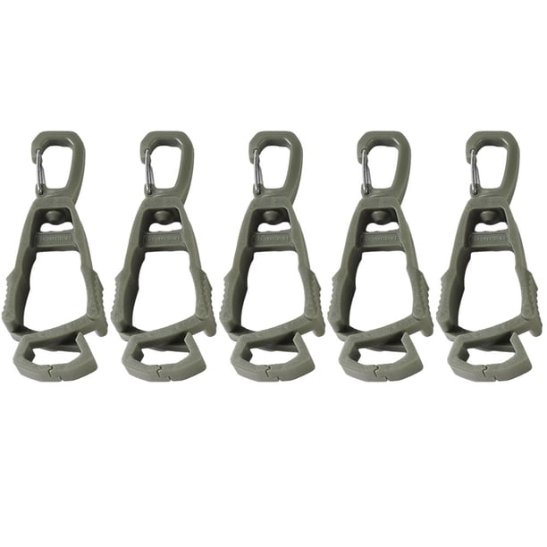 Soporte para guantes de trabajo con clip multifunción para trabajadores de la construcción ( ) verde 5 piezas