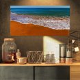 thumbnail image 1 of Summer Beach avec Vagues Blanches - Impression sur Toile Moderne, 1 of 3