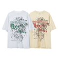 thumbnail image 2 of 23 camisetas de manga corta súper grandes con temas de rosas de moda retro de verano SONGY Ocio, 2 of 2