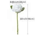 thumbnail image 2 of Hortensia artificial DUYONE Lifelike de 56 cm con 3 hojas (blanca), 2 of 9