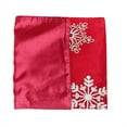 thumbnail image 6 of Fennco Styles Holiday Embroidered Snowflake Placemats 13" W x 19" L, Set of 4 - Red Festive Table Mats for Home Décor, Banquet, Family Gathering, Christmas and Special Occasion, 6 of 6