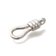 thumbnail image 2 of 20pc Anti-304 Stainless Steel Eye Clasps for Hook Clasps Stainless Steel Color 21.5x8x4.5mm Hole: 2mm, 2 of 4