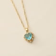 thumbnail image 2 of Collar con colgante de amor TUNC circón de diamante completo azul claro Sencillez, 2 of 5