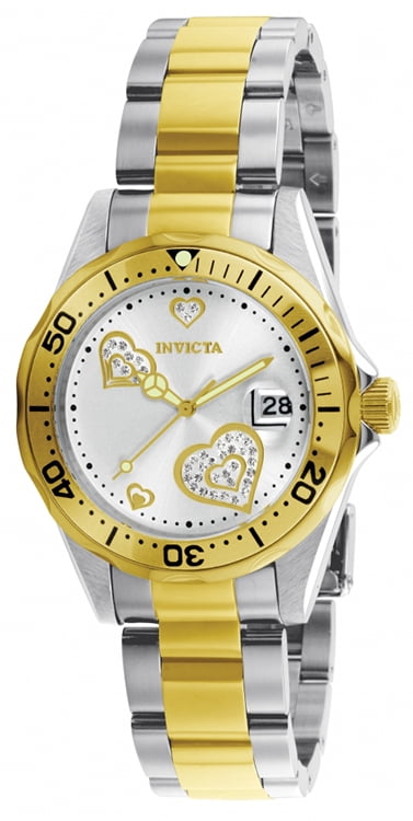Invicta Women's 33428 Pro Diver Quartz 3 Hand White Dial Watch 