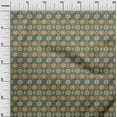 thumbnail image 3 of oneOone Rayon Olive Green Fabric Asian Kilim Craft Projects Decor Fabric Printed By The Yard 56 Inch Wide, 3 of 5