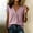 Pink, variant on Sevevn Women's V Neck Pleated Front Blouse Cotton Blend Short Sleeve Loose Fit Casual Tunic Top Orange S