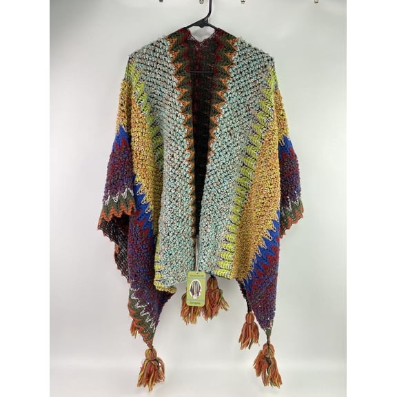 HAISAMUSE Serapes,Poncho Costume Accessory, One Size, Multicolored, Fits