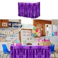 thumbnail image 4 of Uxcell Metallic Foil Fringe Tinsel Table Skirts for Party Purple, 4 of 7