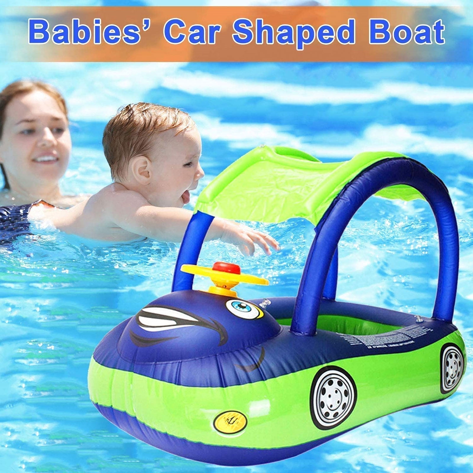 Toma Inflatable Swimming Float Baby Flotation Seat With Sun Protection