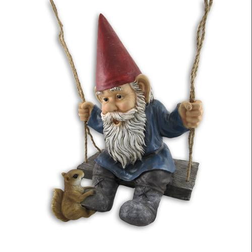 Happy Pastimes Swinging Garden Gnome Statue Swing by DWK Corporation