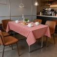 thumbnail image 3 of Waterproof Oilproof Dirtproof Checkered Rectangular Table Cloth Tablecloth Table Cover for Dining Room Kitchen Office Farmhouse Rural Decor 47.24x62.99 Inch Nylon Small Versatile Outdoor, 3 of 6