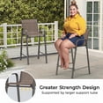 thumbnail image 3 of Vitarpatio Outdoor Bar Stools Set of 2, Patio Bar Height Stool Outdoor Textilene Bar Chairs, Brown, 3 of 7