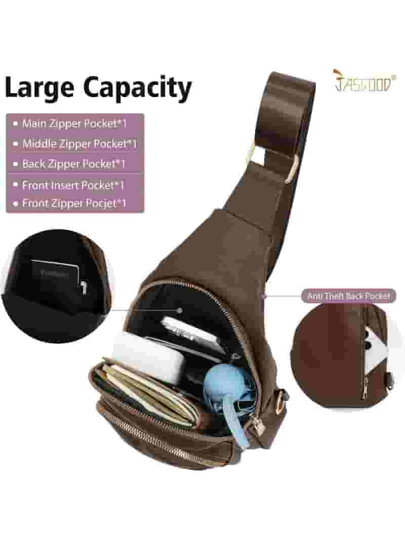 その他サービス | 福利厚生 for Bag Sling Women Bag Chest Packs Fanny Leather Crossbody MessengerBags