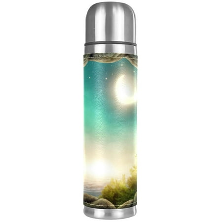

Forest Moonlight Pattern Premium Insulated Water Bottle - Water Mug with Food-Grade PP Vacuum Insulated Leak-proof BPA-Free