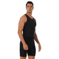 thumbnail image 3 of Raenseen Man Summer Swimwear Rash Guard Unitards One-Piece Surfing Swimsuit Stretchy Racer Back Black XXL, 3 of 8