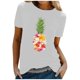 thumbnail image 1 of Gibobby Blusa Casual de Mujer Camisetas mujer Cuello redondo Ultra Manga corta Creativo Floral Estampado piña Tops casuales Blusa para Adolescent(Blanco,M), 1 of 4