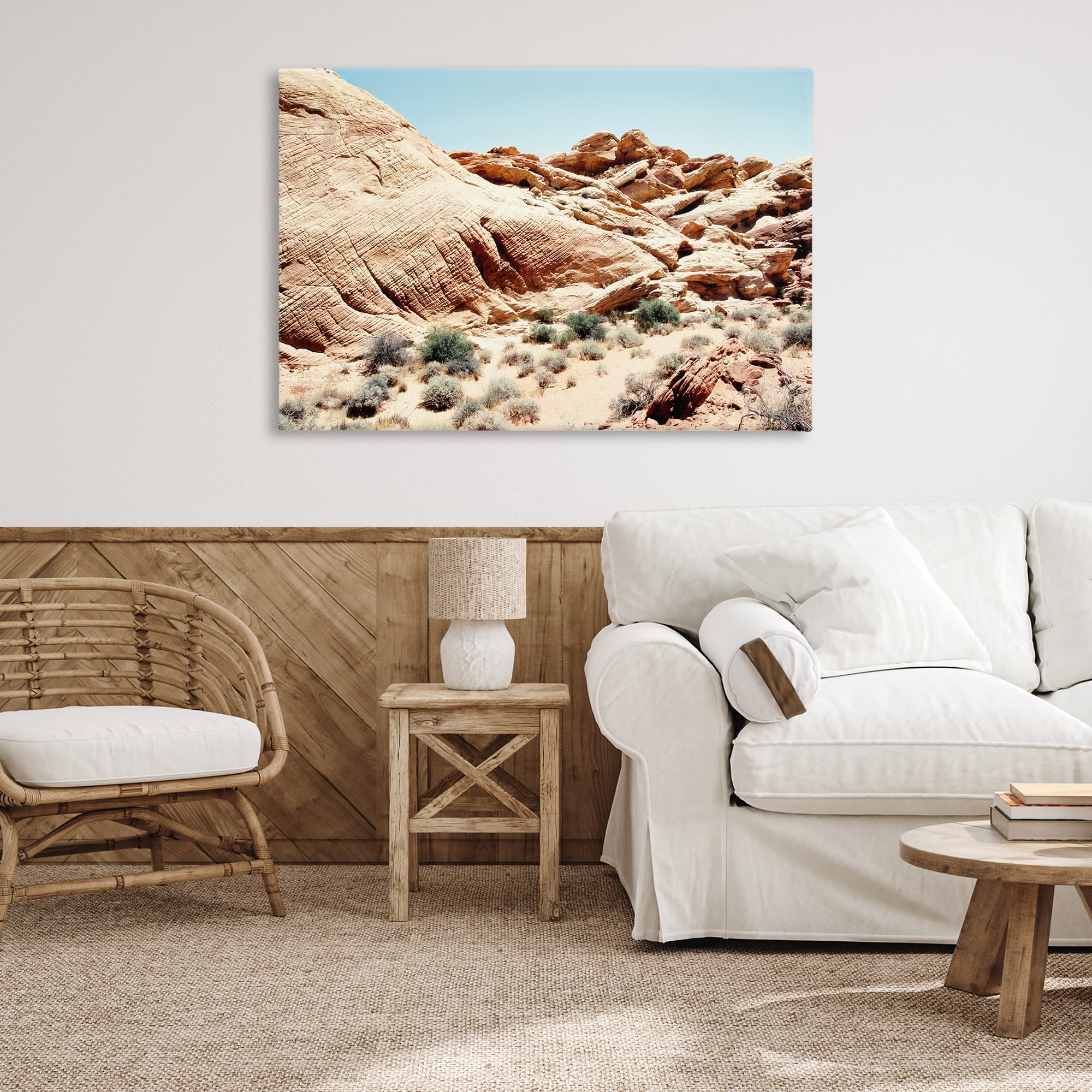 Stupell Industries Arid Desert Scenery Landscape & Nature Photography Wrapped Canvas Art Print Wall Art, 45 x 30