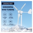 thumbnail image 2 of Wind Turbine Generator 2000w Horizontal Wind Turbine Generator 3 Blades 12V 24V 48V Alternative Energy Generator MPPT Controller ,Easy to Install, 2 of 7