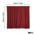 thumbnail image 3 of Cabin Divider Curtain Privacy Curtains for Ford Transit Red 2 Curtains, 3 of 10