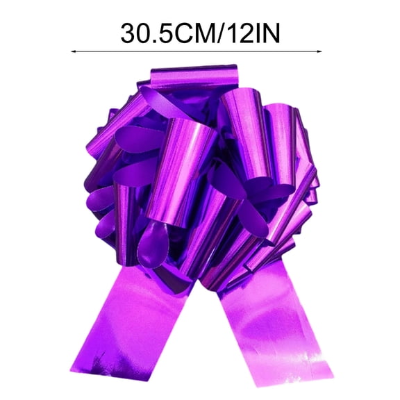 Huge Car Bow - 12in Large Gift Bow for Gift Wrapping - Great for Car, Present, Bike, Birthday, Wedding, Party and Ourdoor Decor - Purple