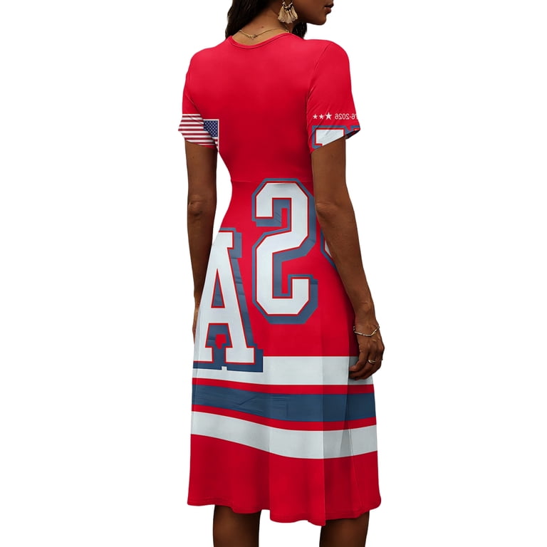 red white blue striped dress Girls' 4th of July Striped Twirl Dress  Little Stocking Company