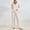 Beige women 2 piece lounge sets a1, variant on Women's 2 Piece Lounge Sets V Neck Long Sleeve Top Wide Leg Pants Casual Solid Suit Loose Matching Outfits for Travel Airport Comfy Clothes, Blue M