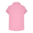 thumbnail image 4 of Birdeem Blouses pour Femmes Chemises Courtes à Manches Courtes Décontractées avec Poche Poitrine, 4 of 12