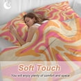 thumbnail image 4 of 3 Piece Pink Orange Duvet Cover Set California King, Microfiber Comforter/Quilt Cover with Corner Ties and 2 Pillowcases, Art Abstract Modern Geometric All Season Soft Bedding with Zipper Closure, 4 of 8