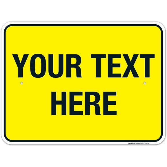 Custom Sign, Personalized Metal Signs, Customize for Office, Business, Workplace, office, Home, Airbnb, Delivery Signs, 8x12Inches, Rust Free .040 Aluminum, Made in USA