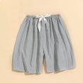 thumbnail image 2 of HBGVBA Women Casual Shorts,Summer Workout Shorts,Cloud Plaid Elastic Waist Loose Wide Leg Casual Soft Summer Shorts, 2 of 5