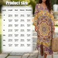 thumbnail image 6 of DISNIMO Mandala Flower Print Women Casual Maxi Dresses V Neck Dress Loose 3/4 Sleeve Shift Dresses Fashion Long Dress for Women, S, 6 of 6