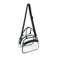 thumbnail image 1 of Bolso de hombro, bolso de mano, correa ajustable, paquete de PVC con bolsillo frontal, bolso transparente cruzado Negro, 1 of 9