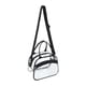 thumbnail image 1 of Bolso de hombro, bolso de mano, correa ajustable, paquete de PVC con bolsillo frontal, bolso transparente cruzado Negro, 1 of 9