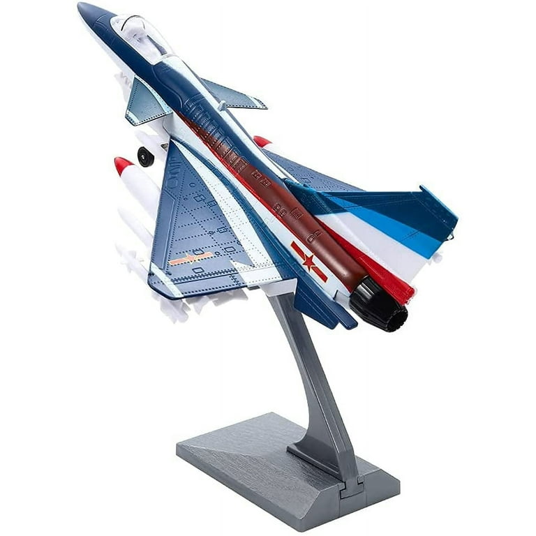 Metal Airplane Model Kit Blue Stealth Bombers and Fighter Planes Pull Back  Aircraft Real Jet Sound Plane Models Toys for Boys, Girls and Adults 