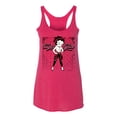 thumbnail image 2 of Wild Bobby Betty Boop Sugar and Spice Wink Betty Boop Tri-Blend Racerback Tank Top, Shocking Pink, Large, 2 of 5