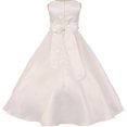 thumbnail image 3 of Little Girls Satin Pearl Trim Wedding Holy First Communion Flower Girl Dress Ivory 6 (K38D6), 3 of 3