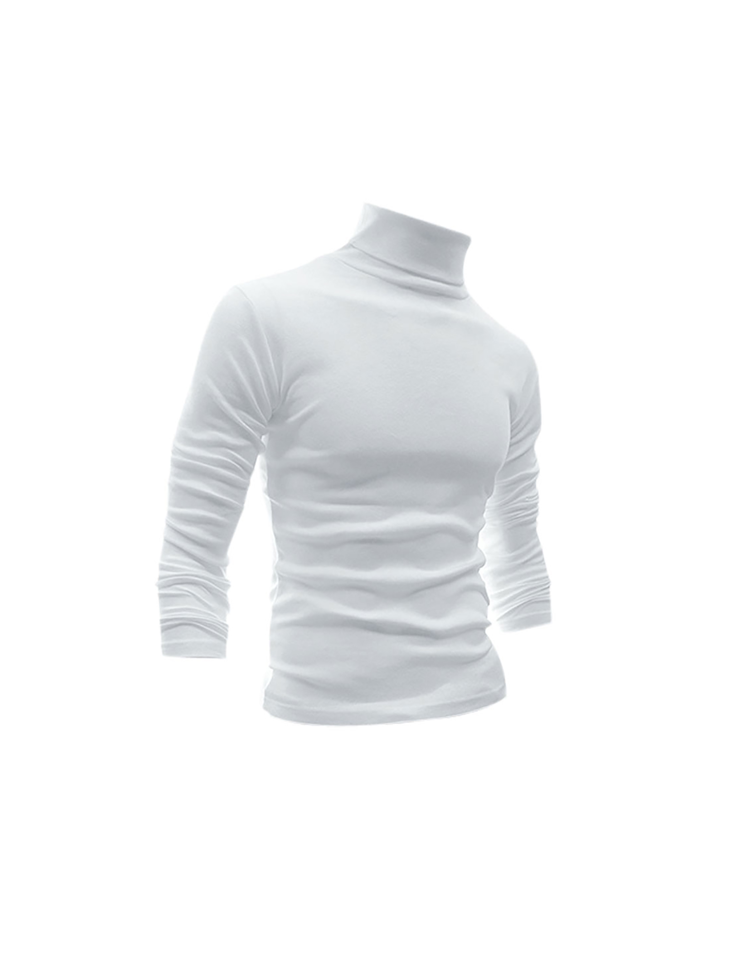 white turtleneck slim fit