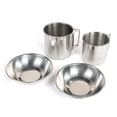 thumbnail image 3 of Juego de tetera de cocina de acero inoxidable para exteriores con 2 tazas de agua 2 tazones olla tet Abanopi Hervidor de agua, 3 of 7