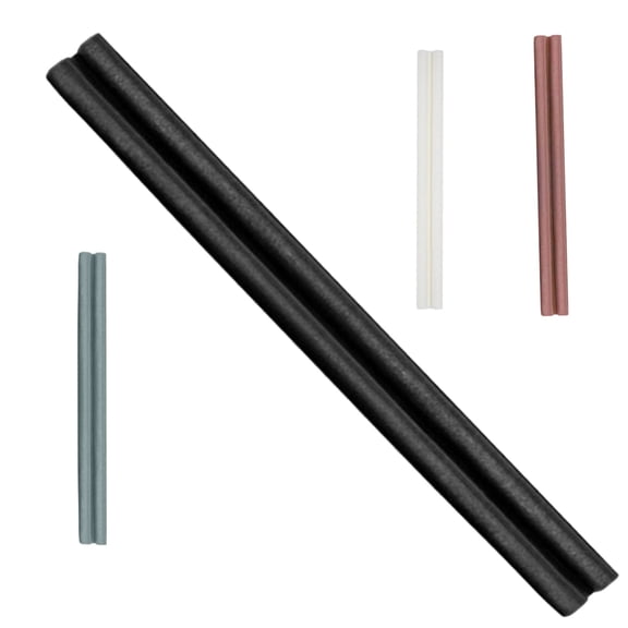 Black Comfort 2 Sided Door Draft Stopper for Bottom of Door - Keeps Cold Air in & Heat Out 100% Sound Proofing Strip Gap Filler Quick Install Noise Blocker Sweep for Home
